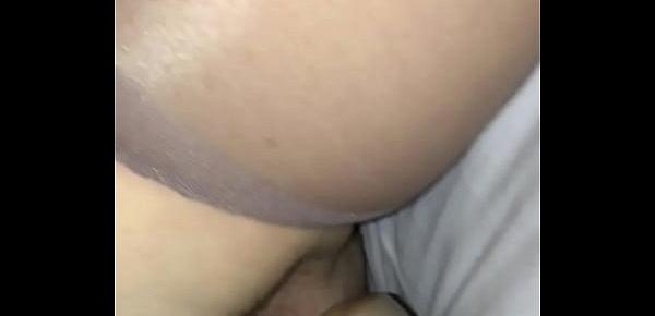  Wife Ass cumshot and dildo pantyhose Nylon